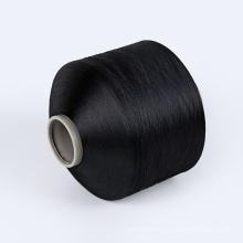 2020  high quality semi dull fdy black polyester 75 denier yarn for label weaving